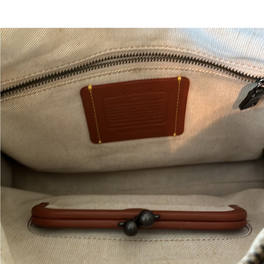 Coach White and Multicolor Leather Bag - Picture 6 of 11